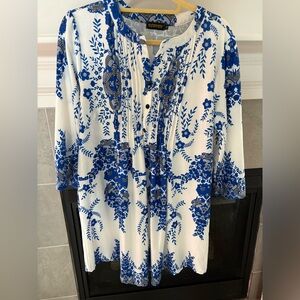 Reborn Blue and White mid-Sleeve Top or Dress!